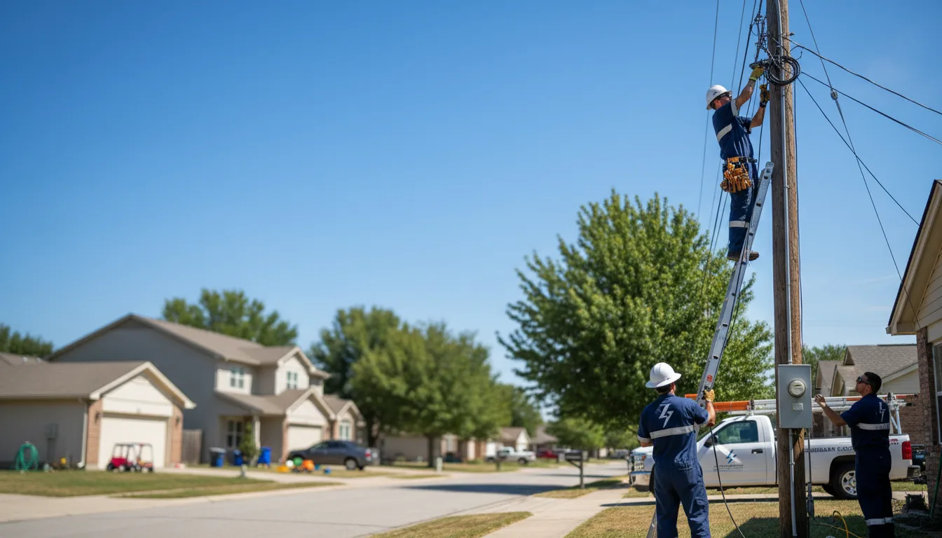 Residential electrician providing installation services in Glencoe, OK